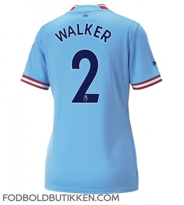 Manchester City Kyle Walker #2 Hjemmebanetrøje Dame 2022-23 Kortærmet